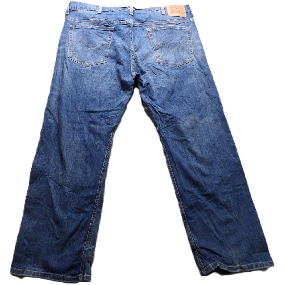 Levi 569 Jeans Men 38x30 Blue Loose Straight Denim Pants Cotton Relaxed Fit Logo
